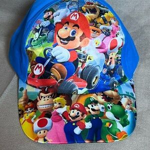 Super Mario Blue Kids Cap with Character Print